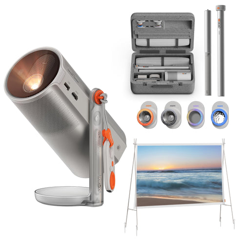 Outdoor Laser Beamer Set 70" Leinwand, Google TV, Harman Kardon