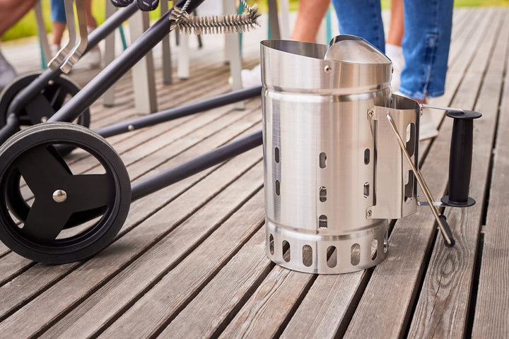 Anzündkamin Edelstahl 18/0 mit Funkenschutz für Kohlegrill - Bild 2
