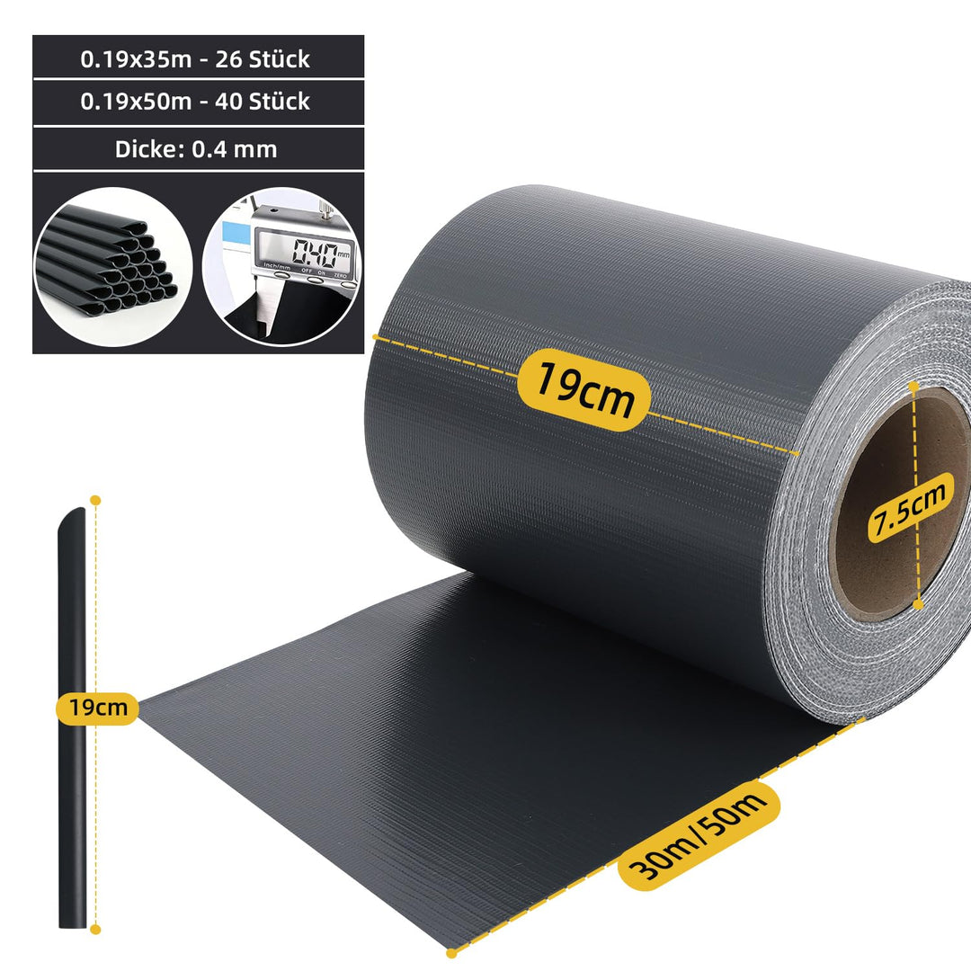 Sichtschutzstreifen PVC für Doppelstabmatten 35m x 19cm Anthrazit - Bild 6