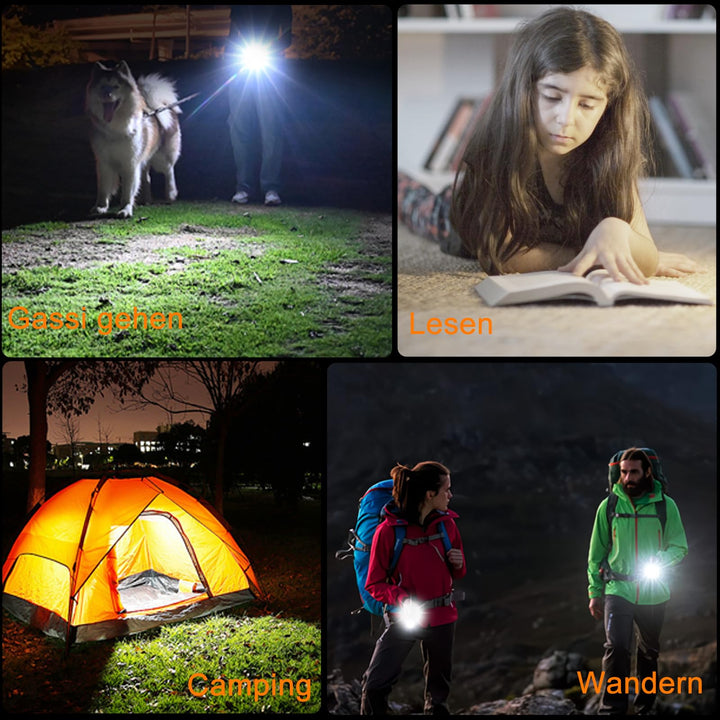 LED Taschenlampe 60W XHM100 Chip stufenlos dimmbar IPX6 Outdoor - Bild 9