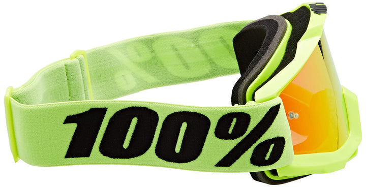Motocross-Brille Verspiegelt Fluo-Gelb mit Rot-Spiegel-Linse One Size - Bild 3