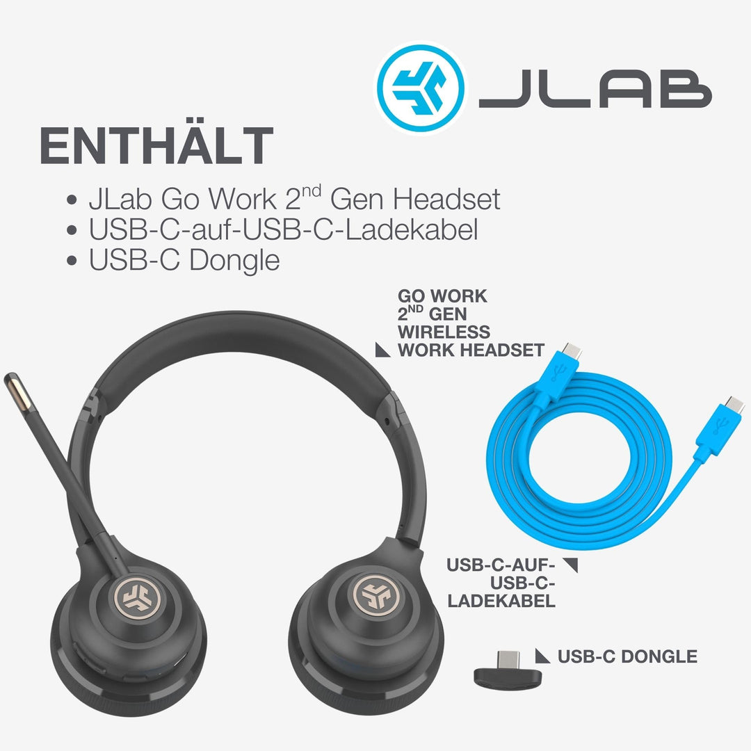 Bluetooth Headset On-Ear 55h Akku 2-Mic ENC USB-C für Homeoffice - Bild 8