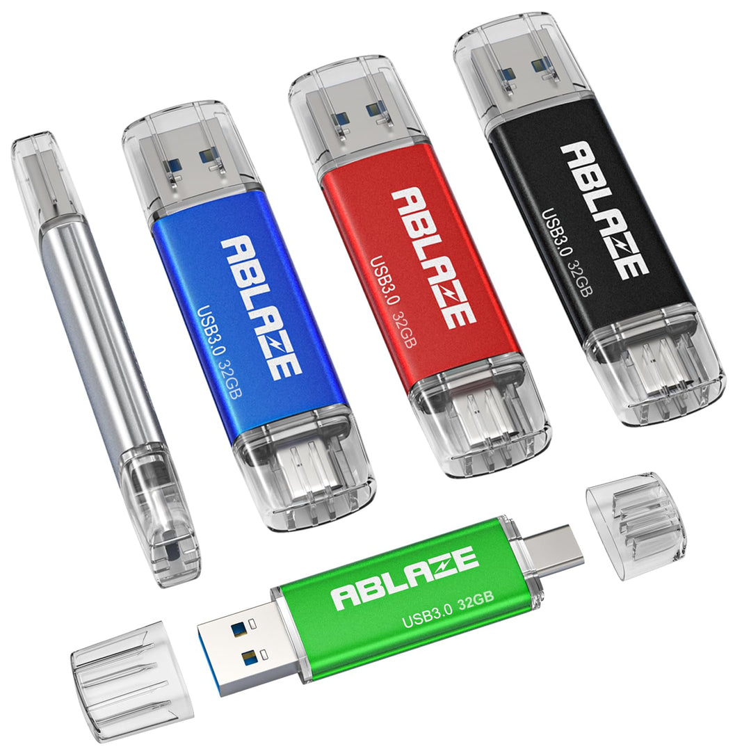USB-Stick Dual USB-C &amp; USB-A 32 GB 5er-Pack USB 3.0