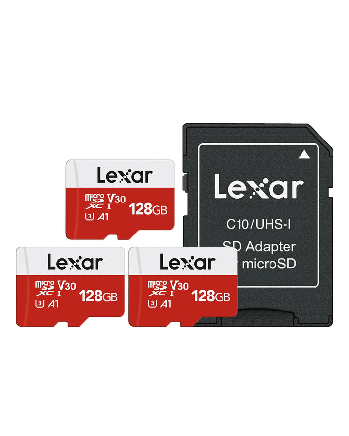 Micro SD Karte 128GB 3er-Pack UHS-I U3 A1 mit SD-Adapter