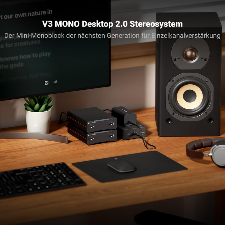 Mono Leistungsverstärker Class D TPA3255 240W mit XLR/RCA HiFi - Bild 2