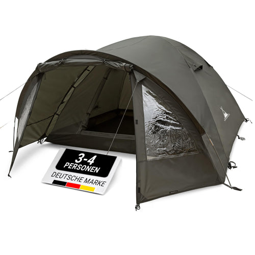Campingzelt 4 Personen wasserdicht 4000mm mit Vorzelt, leicht