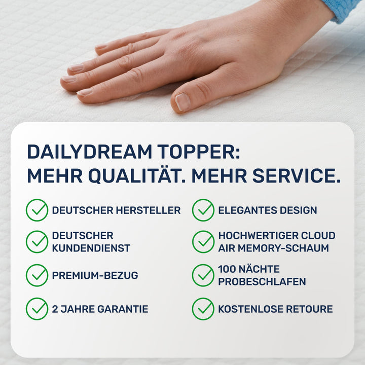 Matratzentopper Memory Foam 140x200 cm 5 cm weich