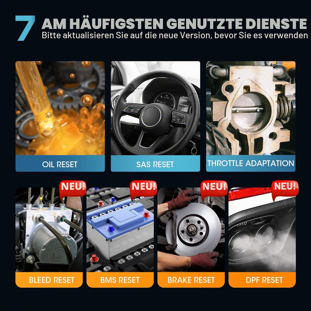 OBD2 Diagnosegerät 4-Systeme 7 Reset-Funktionen 5-Zoll-Touchscreen - Bild 2