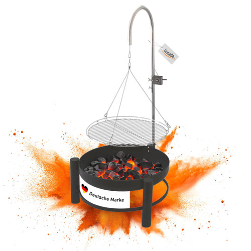 Schwenkgrill mit Feuerschale Edelstahlrost Ø 55 cm höhenverstellbar