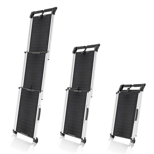 Hunderampe Auto Teleskop Aluminium klappbar 90 kg fuer grosse Hunde