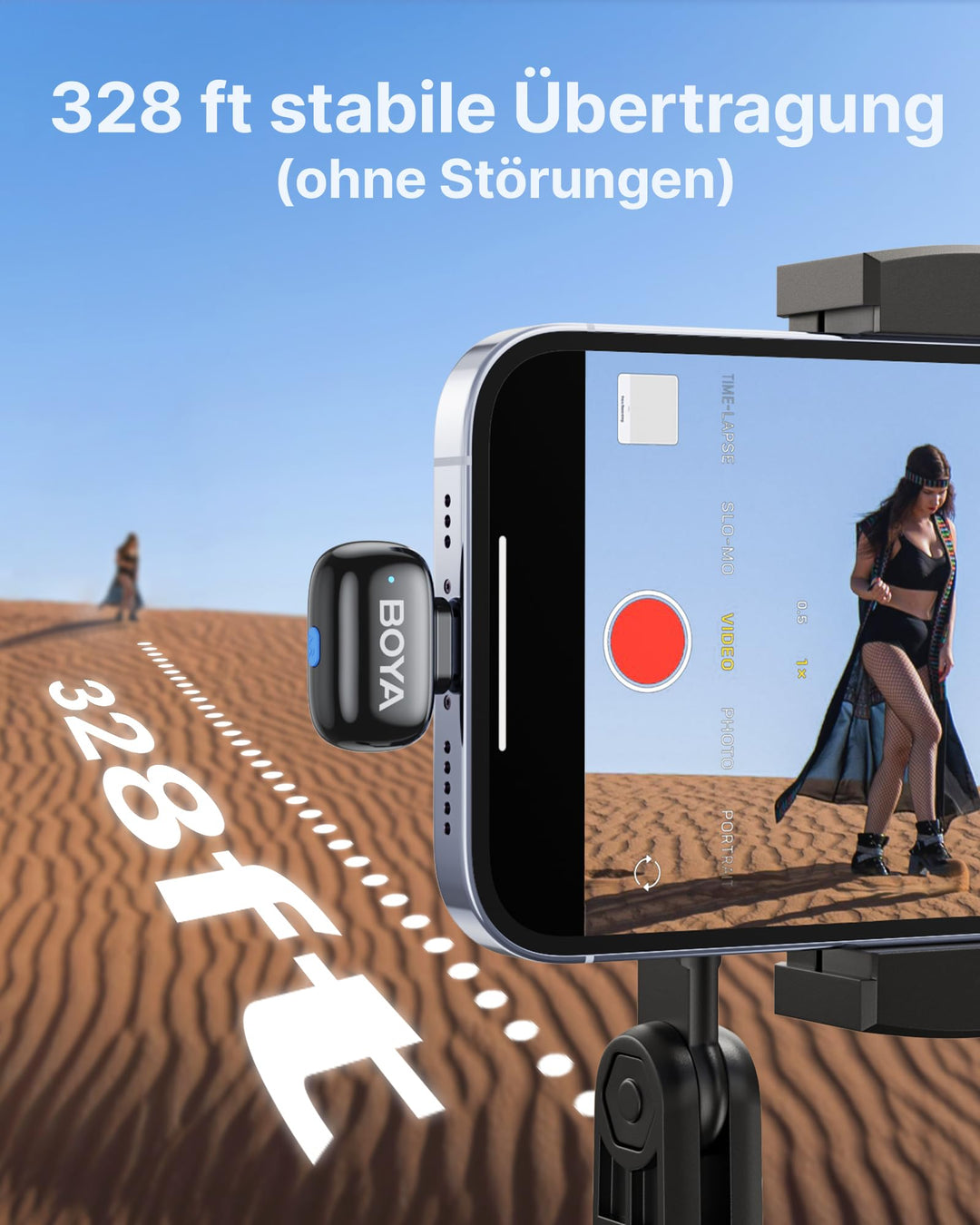 Kabelloses Lavalier Mikrofon USB-C &amp; Lightning 48kHz/24Bit für Smartphone - Bild 6