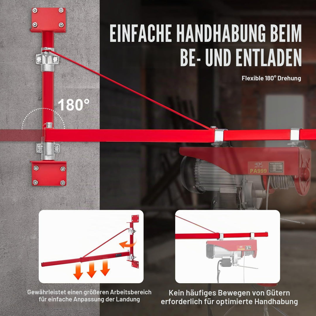 Schwenkarm für Hebezeug Kohlenstoffstahl 300 kg Tragkraft 180° - Bild 4
