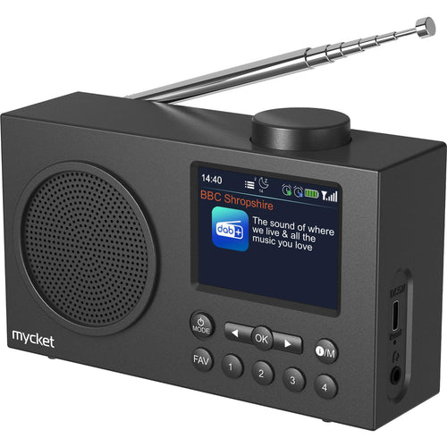 DAB+ Radio tragbar mit Bluetooth 5.0 und Dual-Wecker 2,4-Zoll-Display