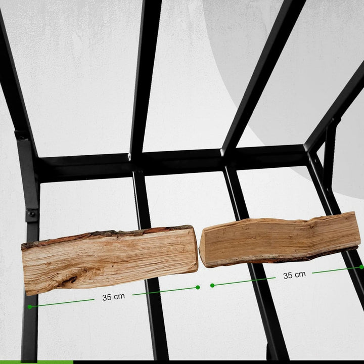 Kaminholzregal Aussen XXL Metall 185x70x185cm 2,3m³ Brennholzlager - Bild 5