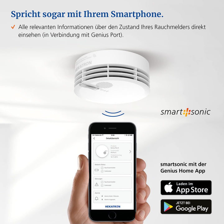 Rauchmelder 10 Jahre Batterie mit App-Prüfung 10er-Set - Bild 5