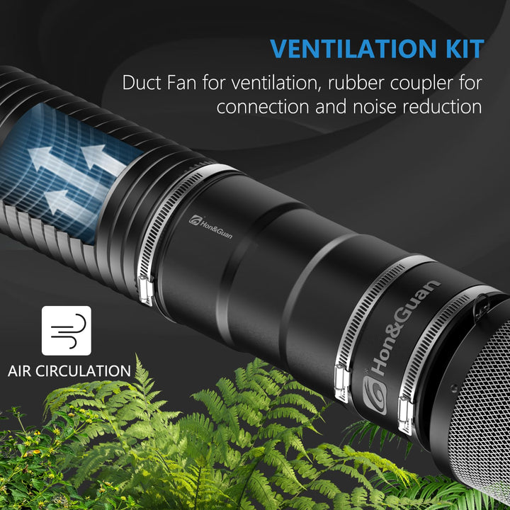 Rohrventilator-Set 150mm 587m³/h mit Aktivkohlefilter für Growzelt - Bild 7