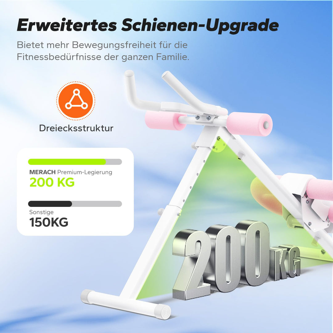 Bauchtrainer Multifunktional mit LCD-Monitor faltbar Rosa - Bild 4