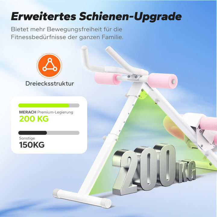 Bauchtrainer Multifunktional mit LCD-Monitor faltbar Rosa - Bild 4