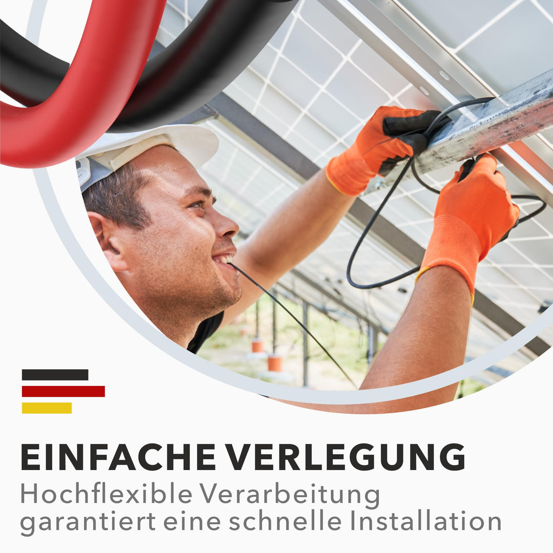 Solarkabel 6mm² schwarz 50m TÜV-geprüft UV-beständig PV - Bild 4