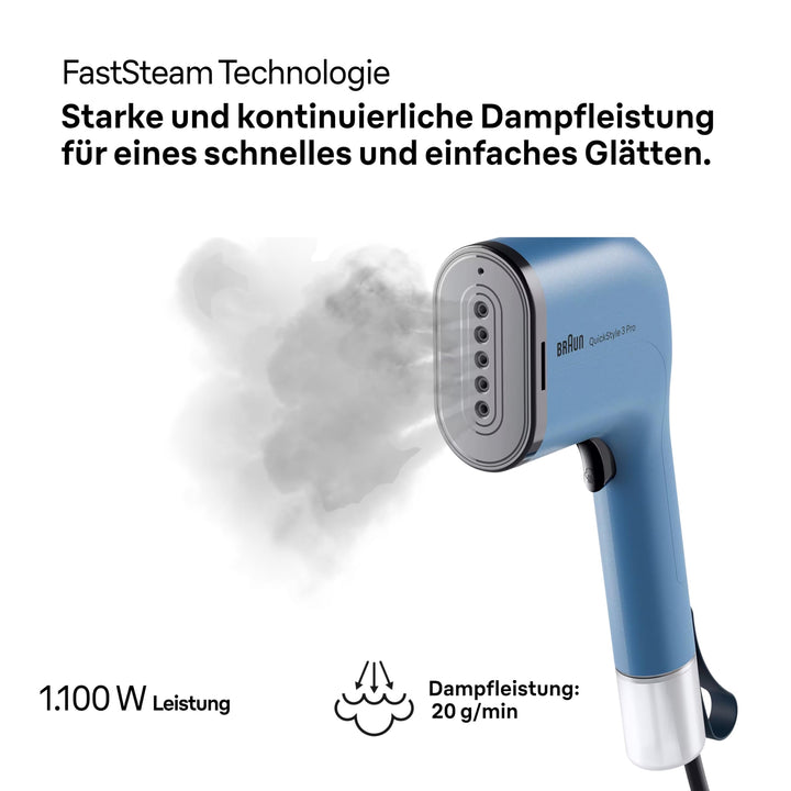 Dampfglätter kompakt 1100W 120ml Tank mit hitzebeständiger Tasche - Bild 2