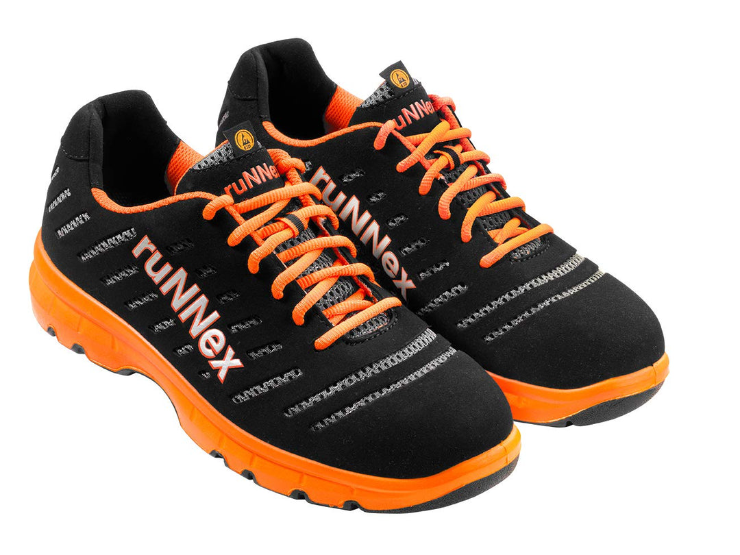 Sicherheitshalbschuh S1P ESD Alu-Kappe Microfaser schwarz/orange - Bild 4