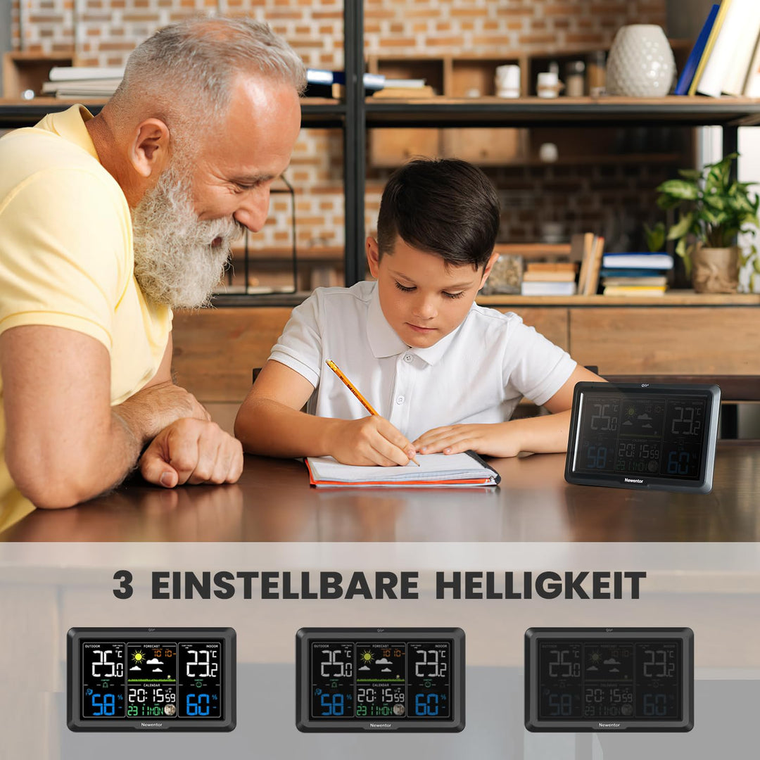 Wetterstation Funk mit Aussensensor DCF-Uhr 330° Ablesbarkeit - Bild 7