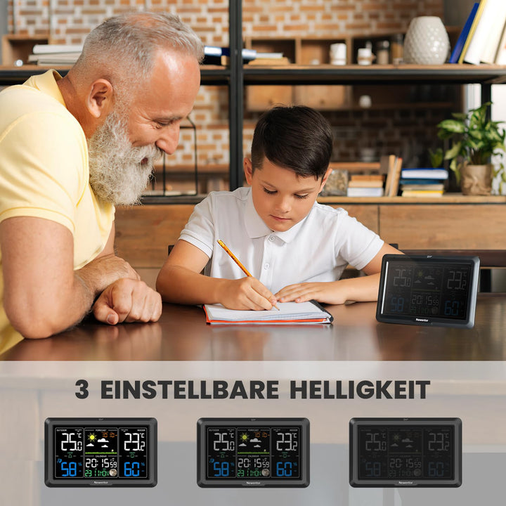 Wetterstation Funk mit Aussensensor DCF-Uhr 330° Ablesbarkeit - Bild 7