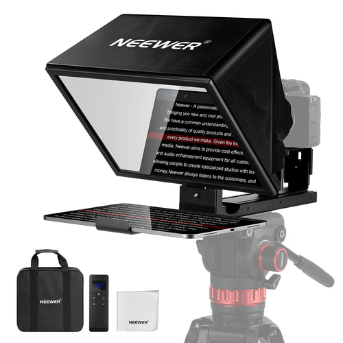 Teleprompter 12 Zoll Aluminium faltbar fuer Tablet und Kamera