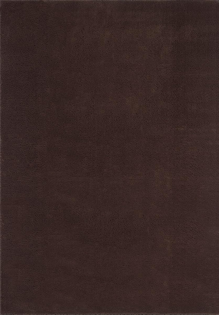 Kurzflor Teppich Felloptik Braun 160x220 cm waschbar weich - Bild 2