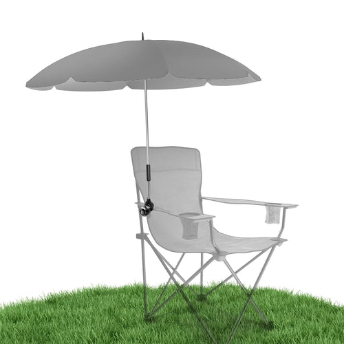Stuhl-Sonnenschirm mit Klemme UV 50+ 120 cm Kuppel grau