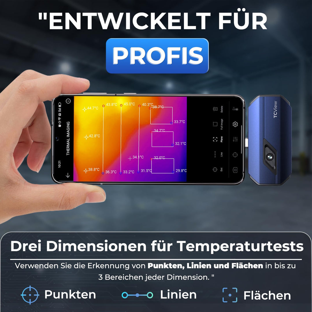 Wärmebildkamera Android USB-C 512x384 TISR -20 bis 550°C - Bild 5