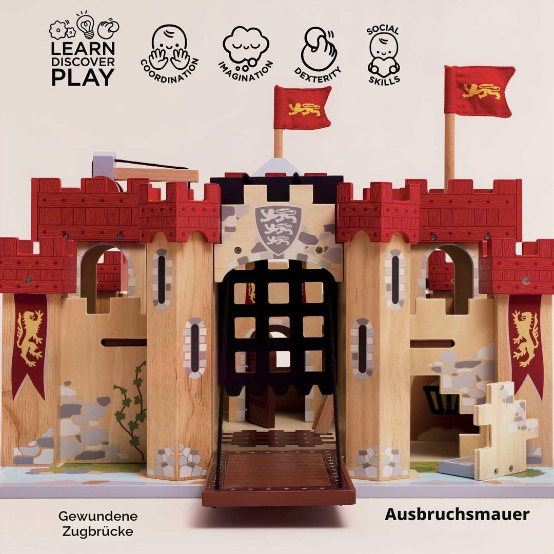 Ritterburg Holz Löwenherz Rollenspiel Schloss für Kinder - Bild 6