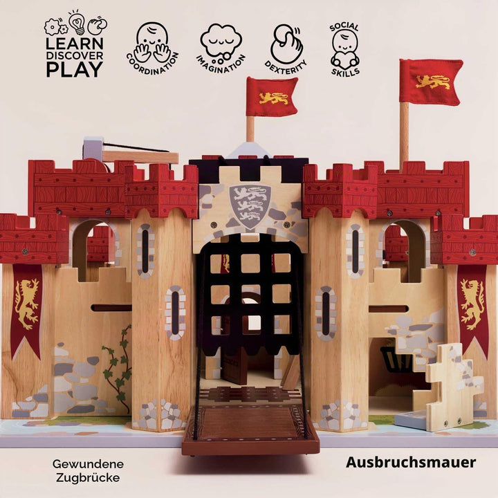 Ritterburg Holz Löwenherz Rollenspiel Schloss für Kinder - Bild 6