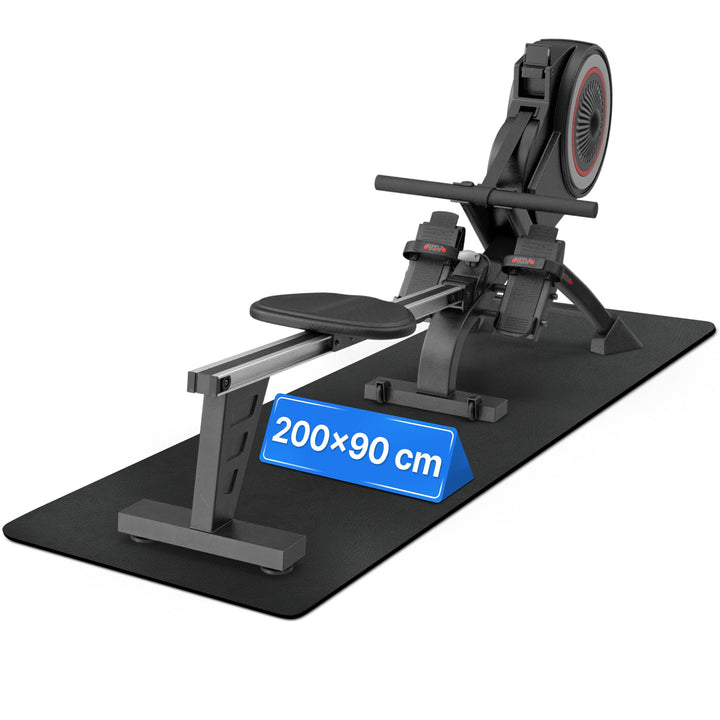 Bodenschutzmatte Fitnessgeräte 200x90cm 8mm rutschfest schwarz - Bild 4
