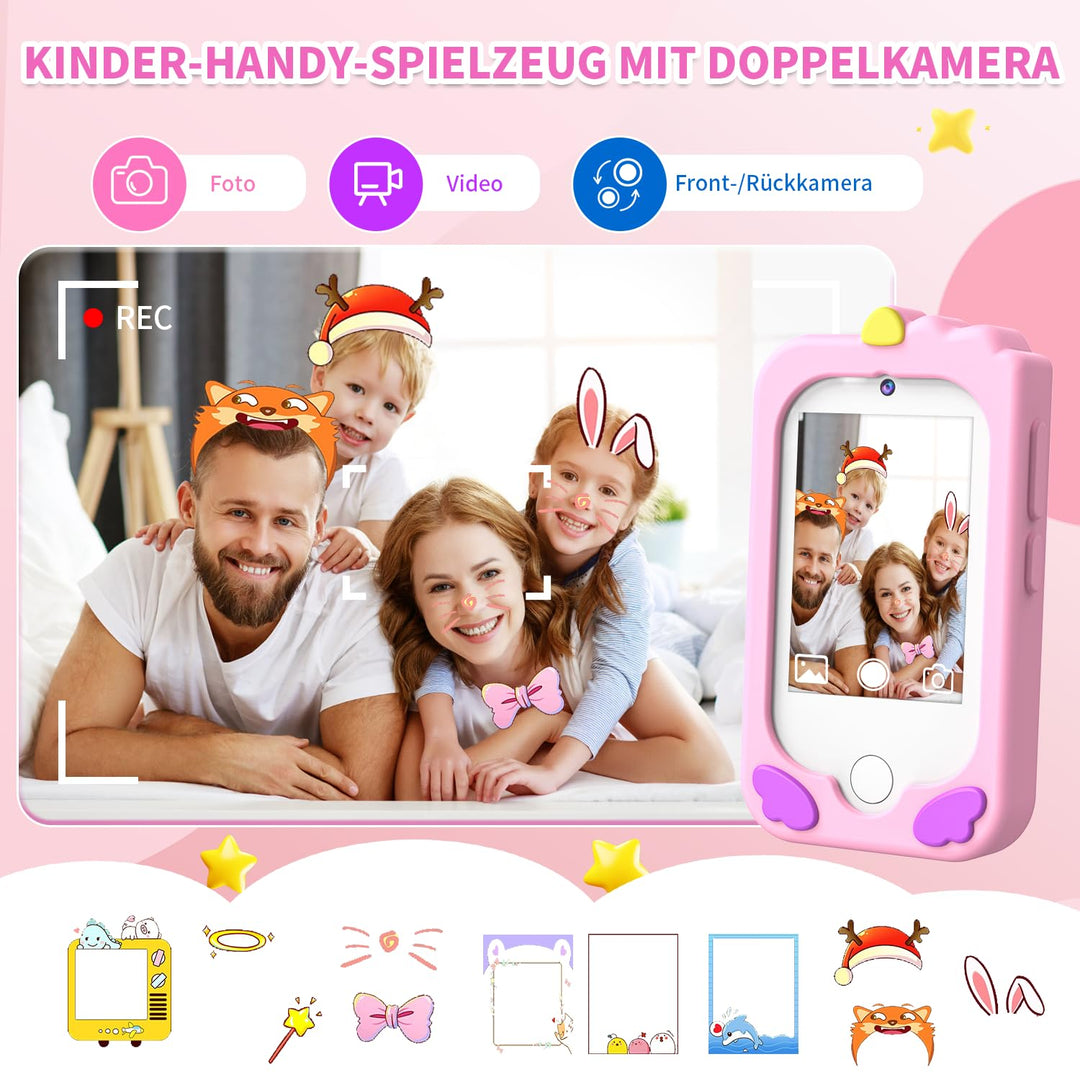 Kinder-Smartphone Lernspielzeug 2,8" Touchscreen Dual-Kamera MP3 - Bild 3