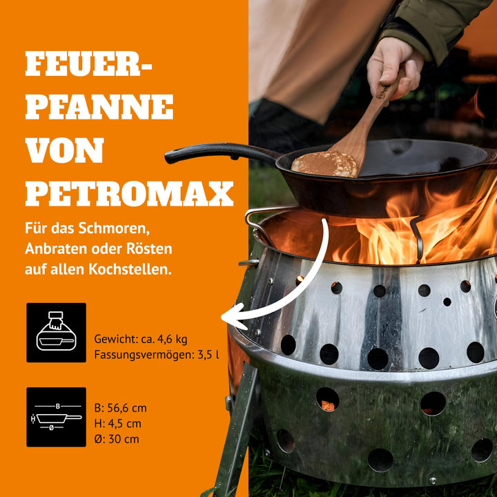 Gusseisen-Pfanne mit Stiel 25 cm für Induktion, Grill &amp; Lagerfeuer - Bild 7