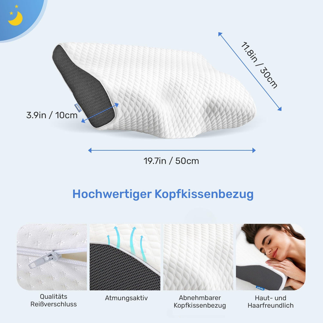 Memory Foam Nackenkissen Schmetterling für alle Schlafpositionen - Bild 2