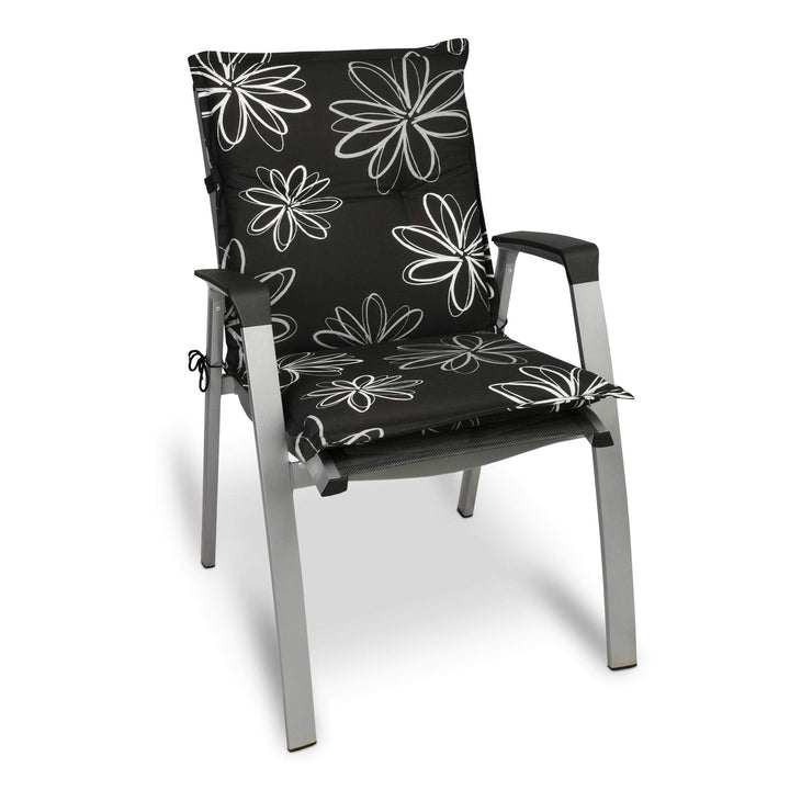 Niedriglehner Auflage Gartenstuhl Blumenmuster 48% Baumwolle OEKO-TEX
