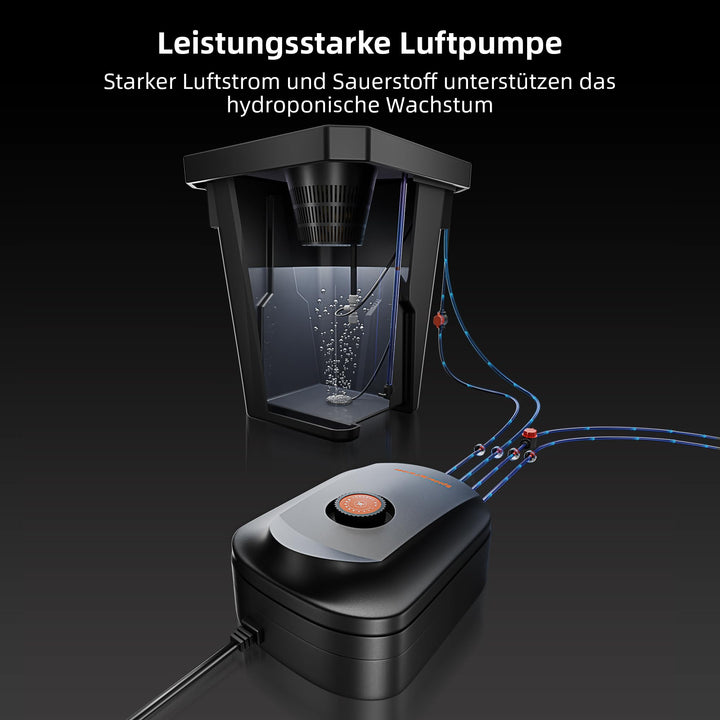DWC Hydroponik-System 2-Eimer-Set 27L Innenanbau Gemüse Kräuter - Bild 5