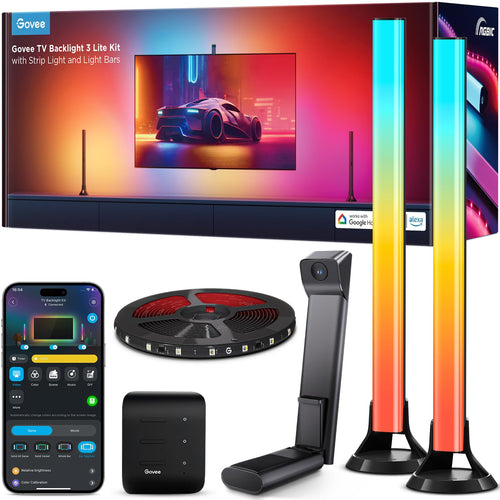 TV Hintergrundbeleuchtung RGBIC 3,6 m mit Fischaugenkamera 55-65 Zoll