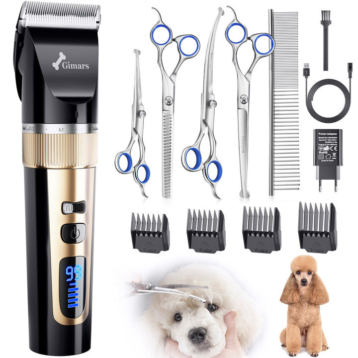 Hundeschermaschine 6-in-1 kabellos 7000 U/min mit Scheren-Set