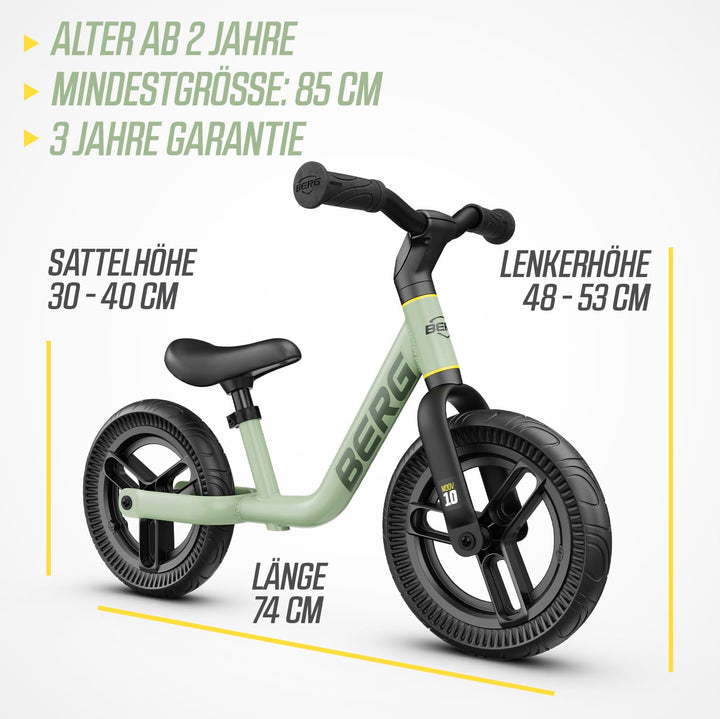 Laufrad 10 Zoll Kinder ab 2 Jahre leicht 2,7 kg Grün - Bild 9