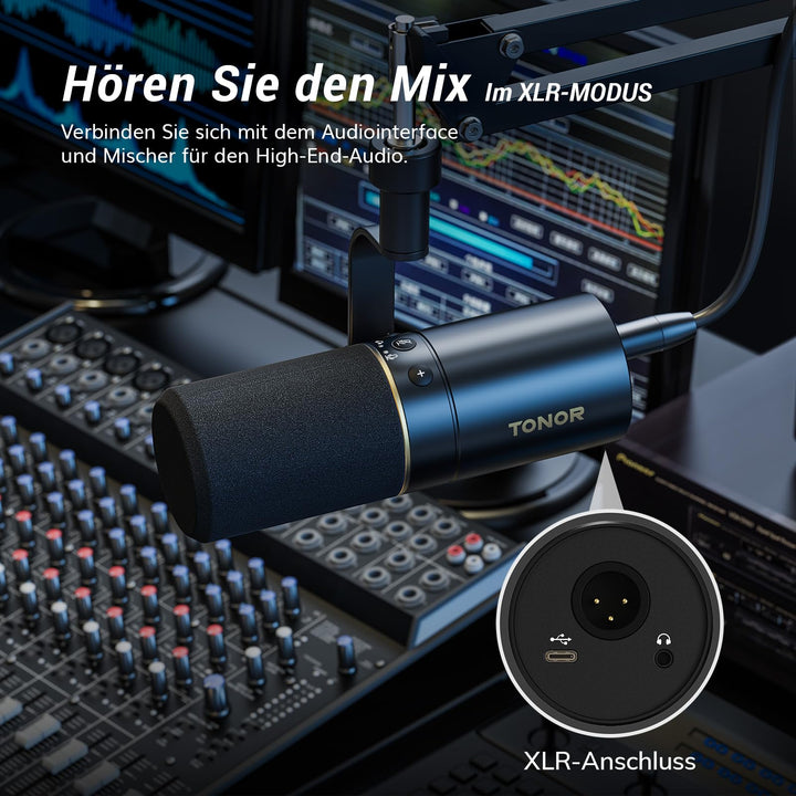 Dynamisches Podcast-Mikrofon XLR/USB mit Arm Nierencharakteristik - Bild 4