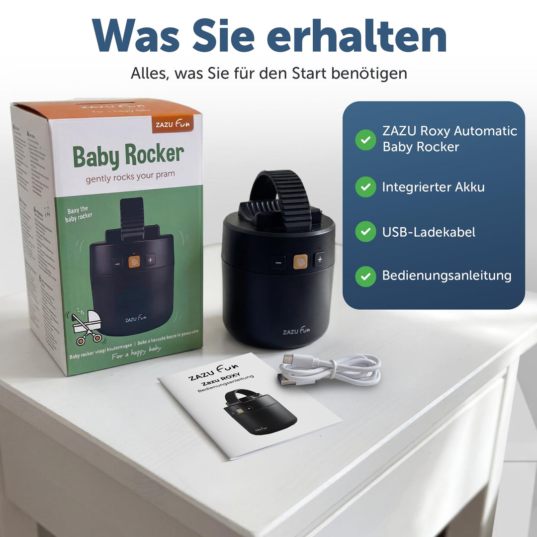 Kinderwagen-Schaukler elektrisch mit Geräuschsensor 5 Stufen USB-C - Bild 10