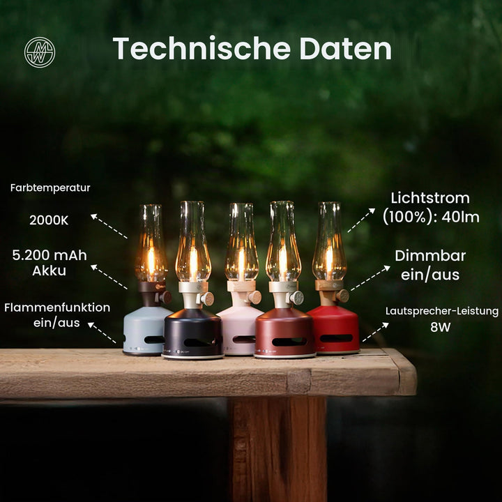 LED-Leuchte mit Bluetooth-Lautsprecher Corn-Gold Outdoor dimmbar - Bild 7