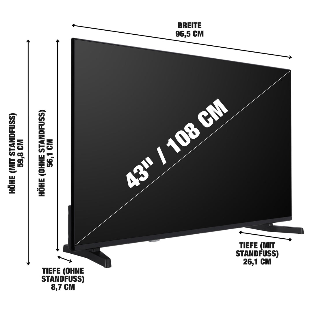 Smart TV 43 Zoll 4K UHD VIDAA mit Dolby Vision &amp; Triple-Tuner - Bild 3