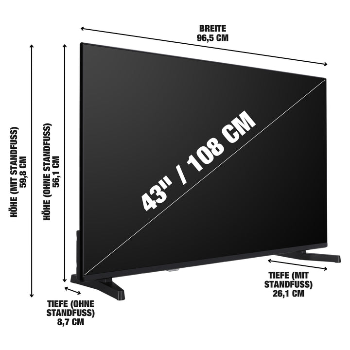 Smart TV 43 Zoll 4K UHD VIDAA mit Dolby Vision &amp; Triple-Tuner - Bild 3