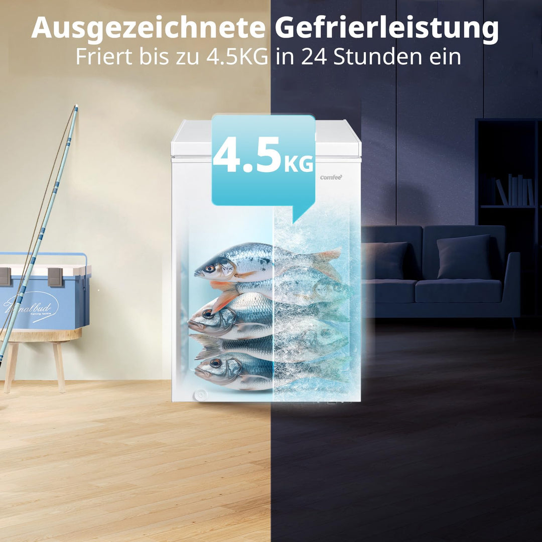 Gefriertruhe 99L Inverter-Kompressor 4-Sterne leise 38dB - Bild 3