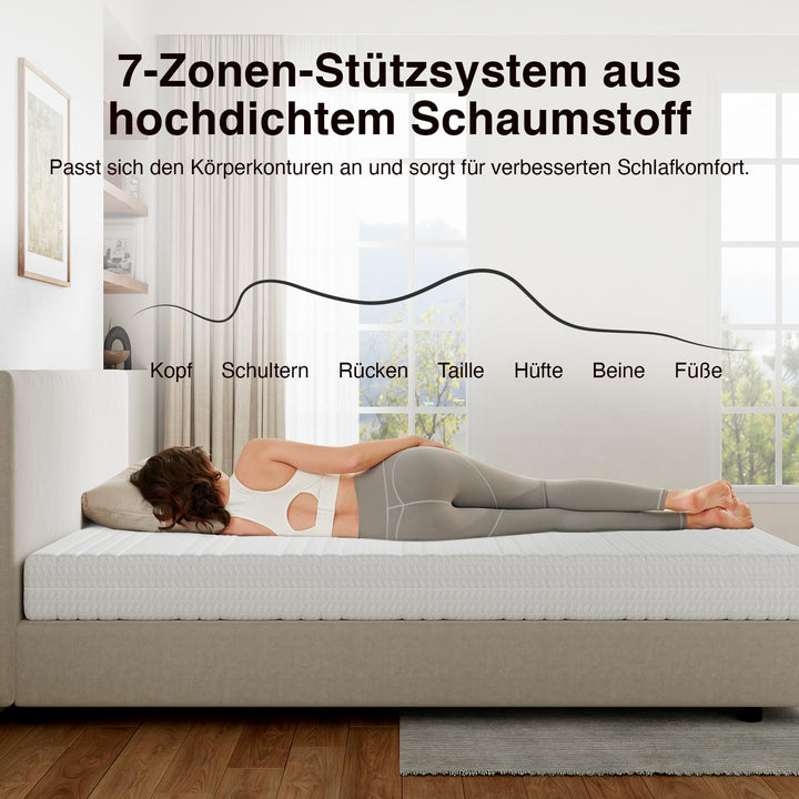 Kaltschaummatratze 140x200 cm 7-Zonen H3/H4 doppelseitig - Bild 4