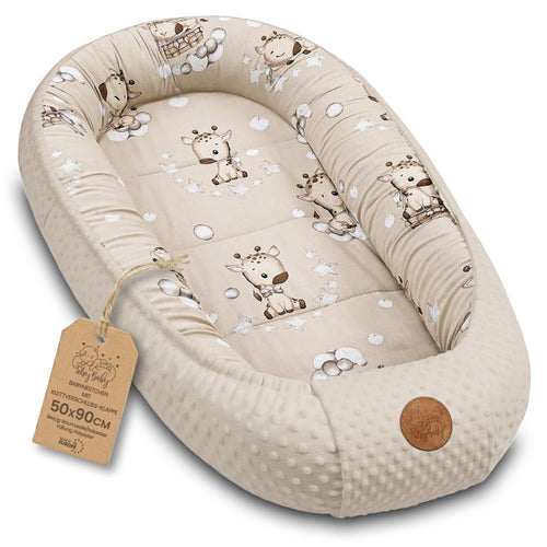 Babynest Minky Giraffen-Design für Babybett und Kinderbett
